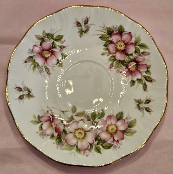 Vintage "Prairie Rose" cup and saucer by Queen's England. - Picture 6 of 8